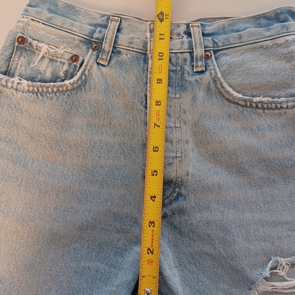 Agolde Riley Sz 24 100% Cotton Denim Shorts - Picture 10 of 13